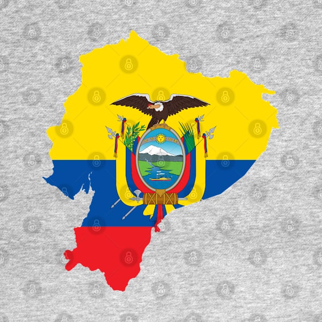 Ecuador Flag Map by Historia